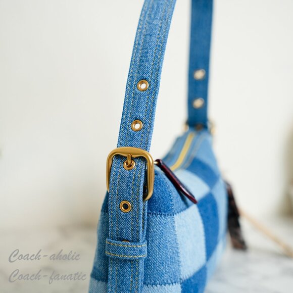 Coach Coachtopia Alter/Ego Small Slouchy Shoulder Bag In Upcrafted Cotton CDT10 - Picture 7 of 16